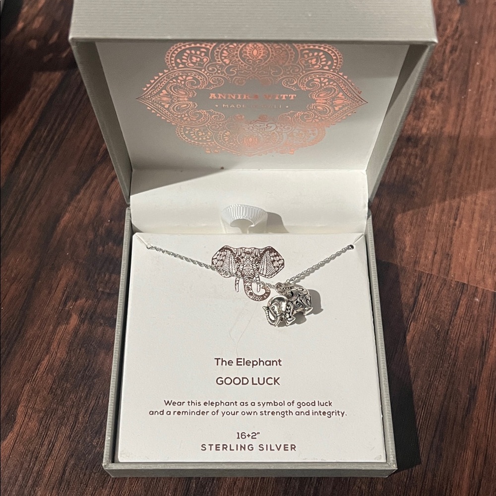 Annika Witt Elephant Sterling Silver Necklace-NEW 🐘 FIRM ON PRICE